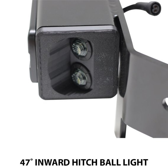 2020-2024 Chevy GMC 1500 Hitch Bar Reverse 7in LED Flood Lighting Heavy Duty Bolt-On Blacked Out ...