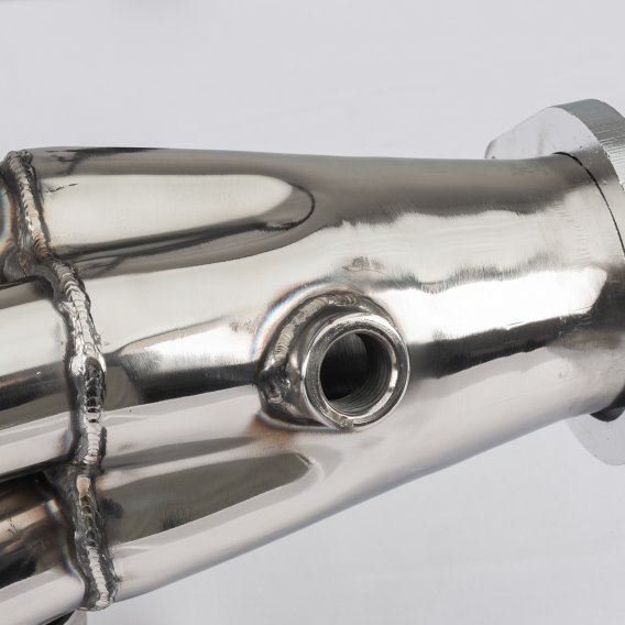 2005-2010 Mustang Long Tube Headers and EPA Compliant Catted H-Pipe Kit 304 Stainless Pypes Perfo...
