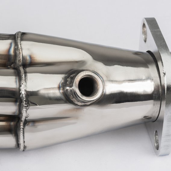 2005-2010 Mustang Long Tube Headers and EPA Compliant Catted H-Pipe Kit 304 Stainless Pypes Perfo...
