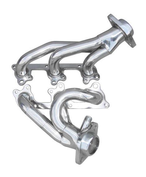 Shorty Exhaust Header 05-10 Mustang V6 Hardware/Gaskets Incl Polished 304 Stainless Steel Pypes E...