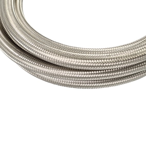 -8AN Braided Line, Stainless Steel - 15ft