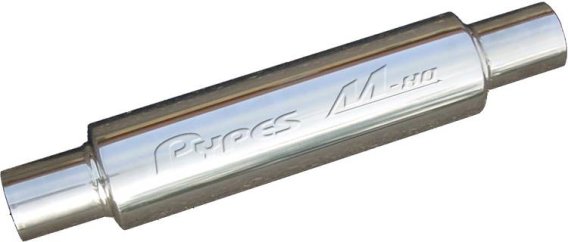 M-80 Series Muffler 3 in Round 14 in L Hardware Not Incl Polished 304 Stainless Steel Pypes Exhau...