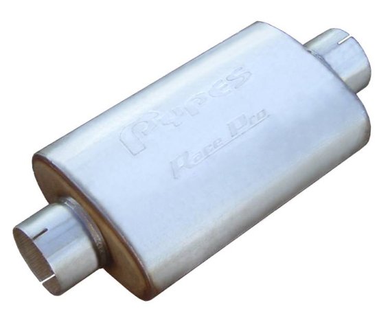 Race Pro Series Muffler 14 in 3.5 in Center/Center Hardware Not Incl Natural 409 Stainless Steel ...