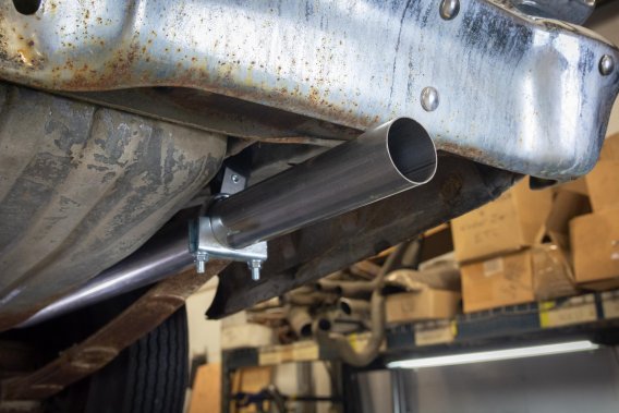1966-71 Ford Fairlane 2.5 Inch X-Pipe Crossmember Back Rear Exit Exhaust Street Pro Mufflers Pype...