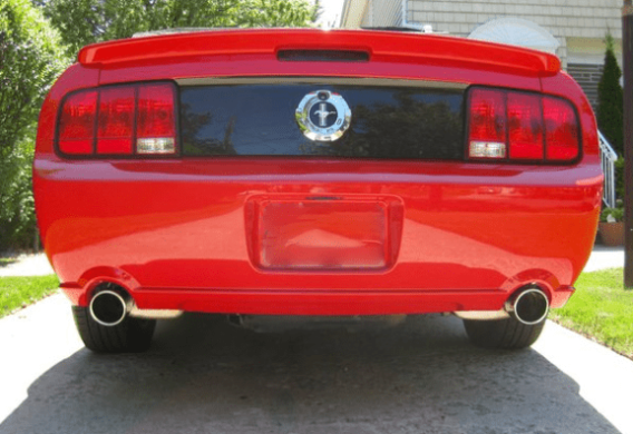 Cat Back Exhaust System 05-10 Mustang V6 Split Rear Dual Exit 2.5 in True Dual After-Cat X/Mid Pi...