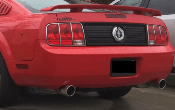 Cat Back Exhaust System 05-10 Mustang V6 Split Rear Dual Exit 2.5 in True Dual After-Cat X/Mid Pi...