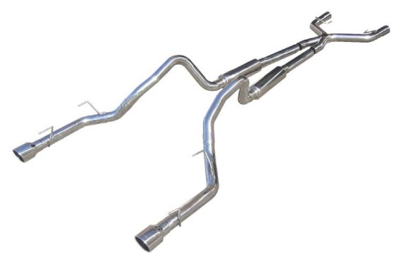 2005-2010 Mustang V6 Cat Back Mid Muffler Exhaust System M-80 Race Pro Mufflers 409 Stainless Pyp...