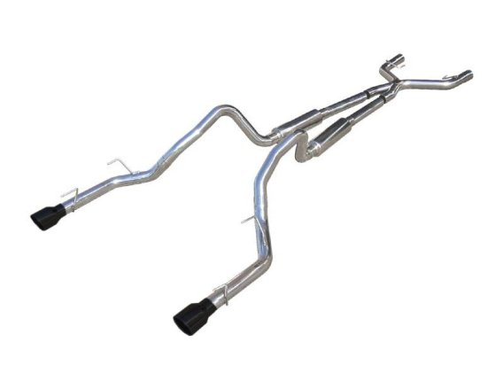 2005-2010 Mustang V6 Black Cat Back Mid Muffler Exhaust System M-80 Race Pro Mufflers 409 Stainl...