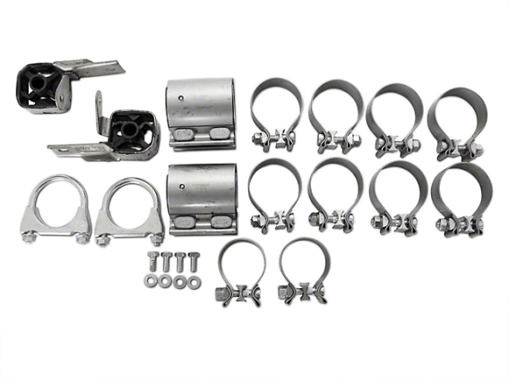 2005-2010 Mustang V6 Cat Back Mid Muffler Exhaust System M-80 Race Pro Mufflers 409 Stainless Pyp...