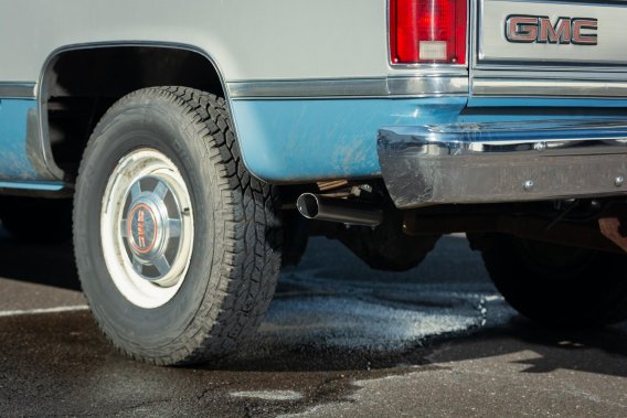 1975-1987 GM Truck 2.5 Inch Crossmember Back With X-Pipe Exhaust System Includes Catalytic Conver...