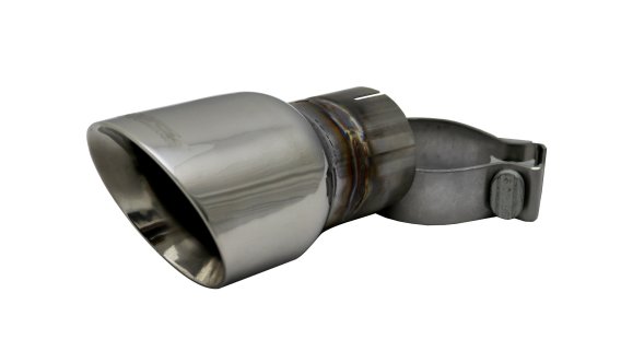 Single 3.5 Inch Polished Pro-Series Tip (Clamp Included) 2.5 Inch Inlet Universal Stainless Steel...