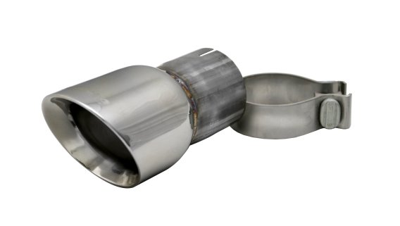 Single 3.5 Inch Polished Pro-Series Tip (Clamp Included) 2.75 Inlet Pipe Universal Stainless Stee...