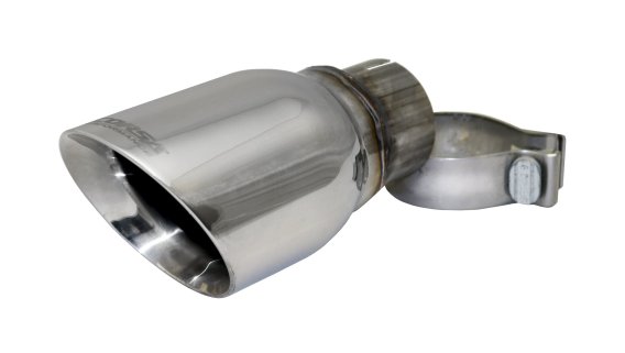Single 4.0 Inch Polished Pro-Series Tip (Clamp Included) 2.5 Inch Inlet Universal Stainless Steel...