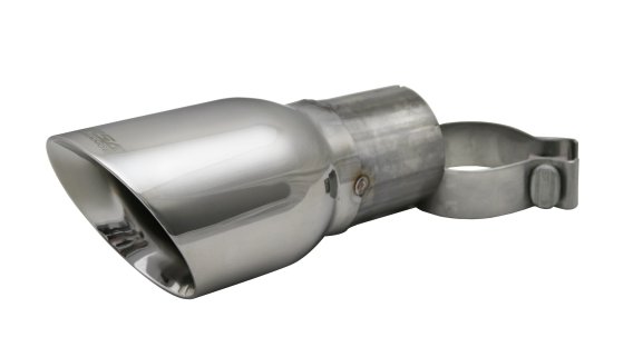 Single 4.0 Inch Polished Pro-Series Tip (Clamp Included) 2.75 Inch Inlet Universal Stainless Stee...