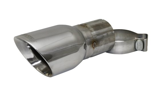 Single 4.0 Inch Polished Pro-Series Tip (Clamp Included) 3.0 Inch Inlet Universal Stainless Steel...
