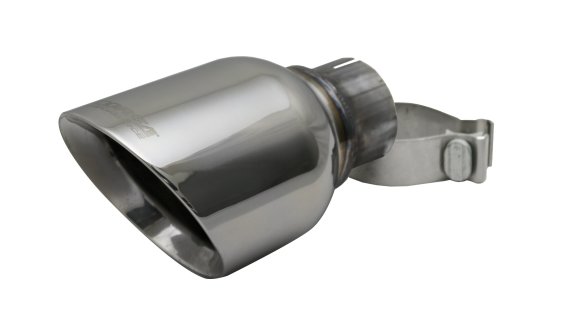 Single 4.5 Inch Polished Pro-Series Tip (Clamp Included) 2.5 Inch Inlet Fits 11-Present Dodge Dur...