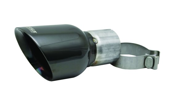 Single 4.5 Inch Black Pro-Series Tip (Clamp Included) 3.0 Inch Inlet Fits 09-17 Dodge Ram (2 Requ...