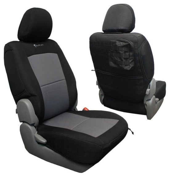 Toyota Tacoma Seat Covers 05-08 Tacoma Front Black/Graphite Tactical Series Pair (Non Lay Down Pa...