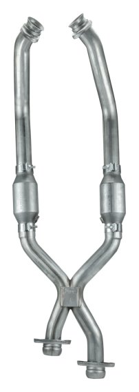 1979-1995 Mustang X-Pipe Exhaust Kit High Flow Catalytic Converters EPA Compliant 409 Stainless S...