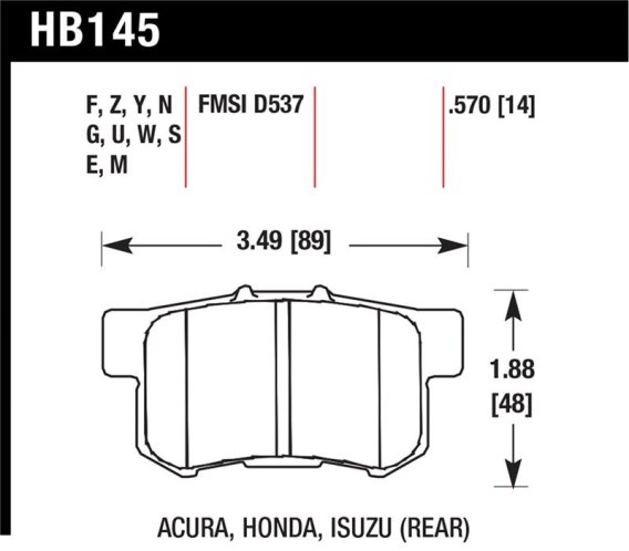 HAWK HPS 5.0 Brake Pad Sets