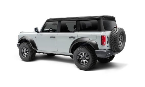 Bushwacker 20961-02 Black Extend-A-Fender Style Smooth Finish 4-Piece Fender Flare Set for 2021-2...