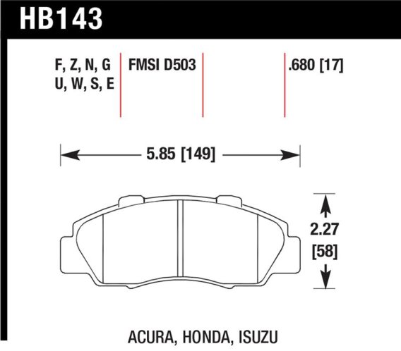 HAWK DTC-60 Brake Pad Sets
