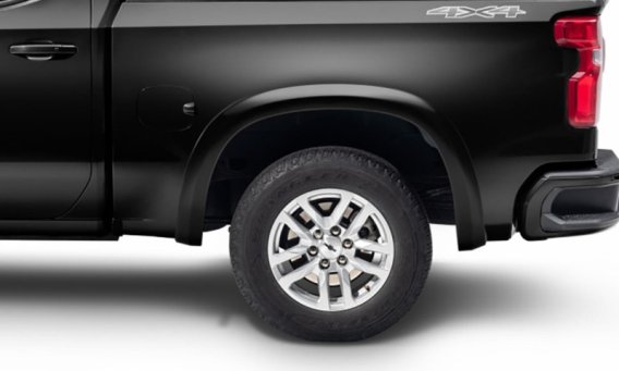 Bushwacker 40930-34 OE Style Color Matched Black 4-Piece Fender Flare Set for 19-21 Chevrolet Sil...