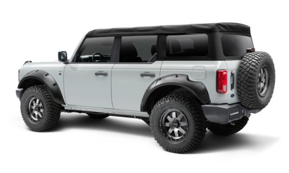 Bushwacker 20960-02 Black Pocket/Rivet Style Textured Finish 4-Piece Fender Flare Set for 2021-20...