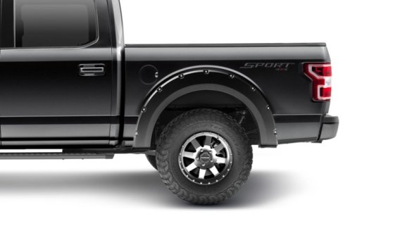 Bushwacker 20945-32 Pocket/Rivet Style Color Matched Agate Black Met 4-Piece Fender Flare Set for...