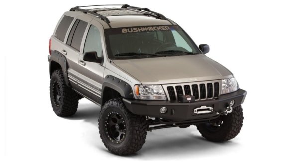 Bushwacker 10926-07 Black Jeep Cutout Style Textured Finish 4-Piece Fender Flare Set for 1999-200...