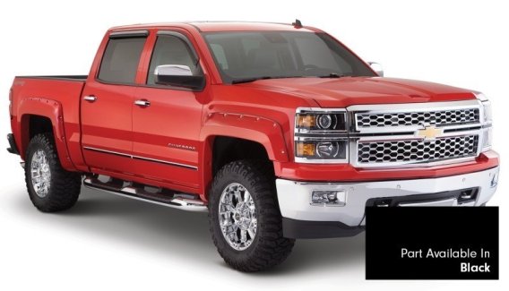 Bushwacker 40959-34 Pocket/Rivet Style Color Matched Black 4-Piece Fender Flare Set for 2016-2018...