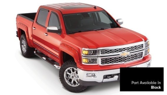 Bushwacker 40959-34 Pocket/Rivet Style Color Matched Black 4-Piece Fender Flare Set for 2016-2018...