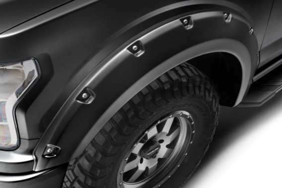 Bushwacker 20945-32 Pocket/Rivet Style Color Matched Agate Black Met 4-Piece Fender Flare Set for...