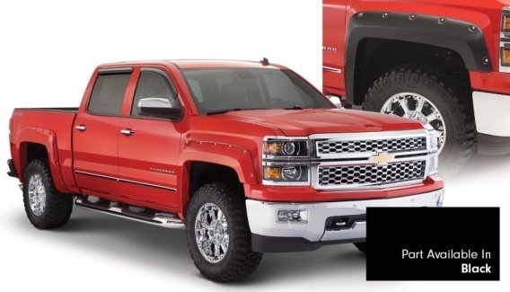 Bushwacker 40959-34 Pocket/Rivet Style Color Matched Black 4-Piece Fender Flare Set for 2016-2018...