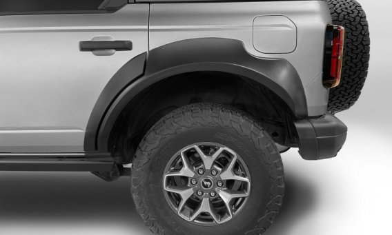 Bushwacker 20961-02 Black Extend-A-Fender Style Smooth Finish 4-Piece Fender Flare Set for 2021-2...