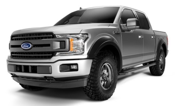 Bushwacker 20947-02 Black Extend-A-Fender Fender Flares Smooth Finish 4-Piece Set for 2018-2020 F...