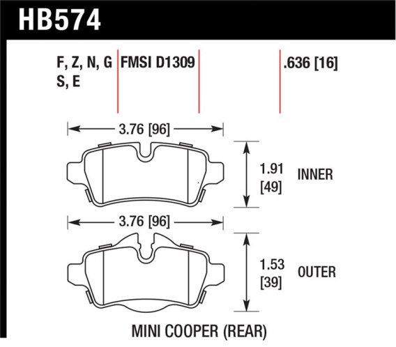 HAWK HP+ Brake Pad Sets