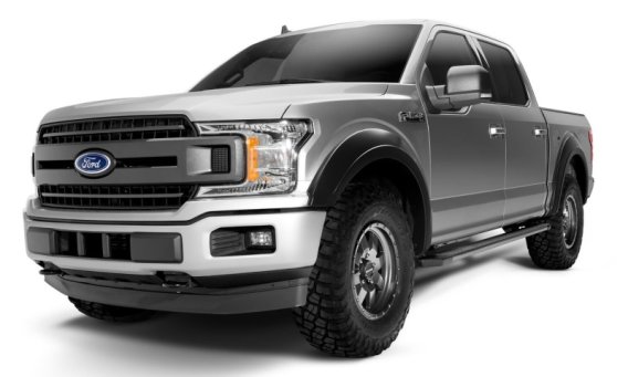 Bushwacker 20947-02 Black Extend-A-Fender Fender Flares Smooth Finish 4-Piece Set for 2018-2020 F...