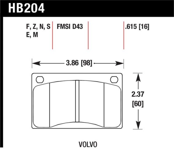 HAWK HPS Brake Pad Sets