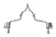 2.75 Inch Valved Cat-Back Dual Rear Exit with Single 4.5 Inch Polished Tips 15-24 Dodge Charger C...