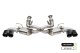 3.0 Inch Cat-Back 4 Valve Dual Rear Exit NPP Exhaust System with Carbon Fiber and Black PVD Flat ...