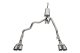3.0 Inch-2.5 Inch Cat-Back Dual Rear Exit Exhaust System with Twin 4.0 Inch Polished Pro-Series T...