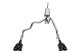 3.0 Inch - 2.5 Inch Cat-Back Dual Rear Exit Exhaust System with Twin 4.0 Inch Black Powder Coat P...