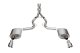 3.0 Inch Dual Rear Exit Cat-Back Exhaust System with 4.5 Inch Polished Pro Series Tips 24-25 Ford...