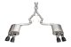 3.0 Inch Dual Rear Exit Cat-Back with Twin 4.5 Inch Black PVD Slash Pro-Series Tips 24-25 Ford Mu...