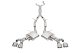 3 Inch Cat-Back Exhaust with Dual Mode Active Exhaust; Corsa Double X-Pipe, Dual Rear Exit with T...