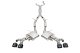3 Inch Cat-Back Exhaust with Dual Mode Active Exhaust; Corsa Double X-Pipe, Dual Rear Exit with T...