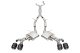 3 Inch Cat-Back Exhaust with Dual Mode Active Exhaust; Corsa Double X-Pipe, Dual Rear Exit with T...