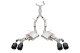 3 Inch Cat-Back Exhaust with Dual Mode Active Exhaust; Corsa Double X-Pipe, Dual Rear Exit with T...