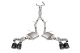 3 Inch Cat-Back Exhaust with Dual Mode Active Exhaust; Corsa Double X-Pipe, Dual Rear Exit with T...